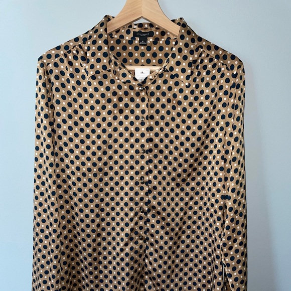 Ann Taylor Tops - Gold and Black Ann Taylor Work Shirt